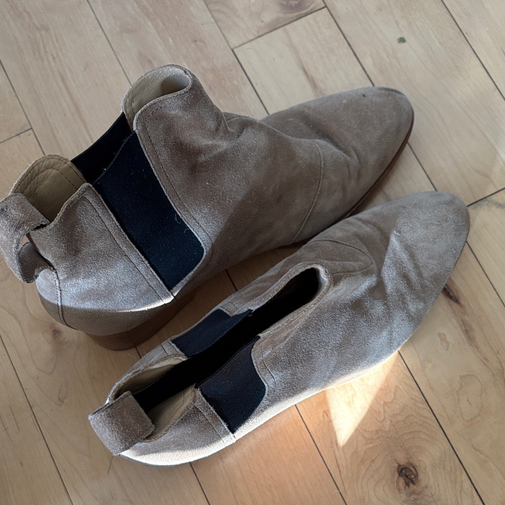 rag & bone Women's Suede Ankle Boots - Taupe and Black